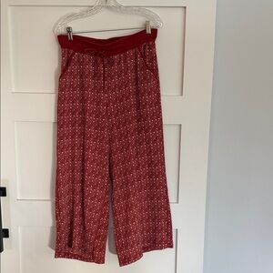 Max Studio Red Floral Wide Leg Pants